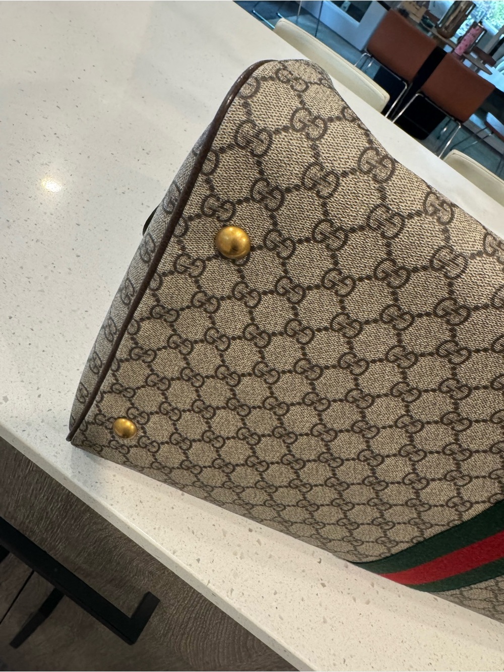 Gucci Ophidia GG Large Carry-On Duffle Beige/Ebony - Picture 7 of 10